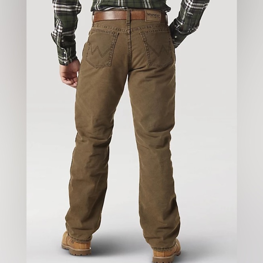 Wrangler Men’s Rugged Wear Thermal Lined Jeans  Night Brown 34x34